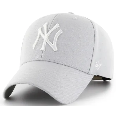 NY Yankees Light Grey Snapback Cap - 47 Brand Reference: 19649| Chapellerie Traclet