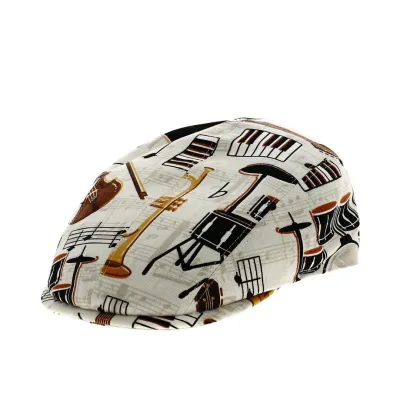 Casquette Plate Musique Coton Beige- Traclet