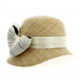 Clara Raffia Straw Cloche Hat - Traclet