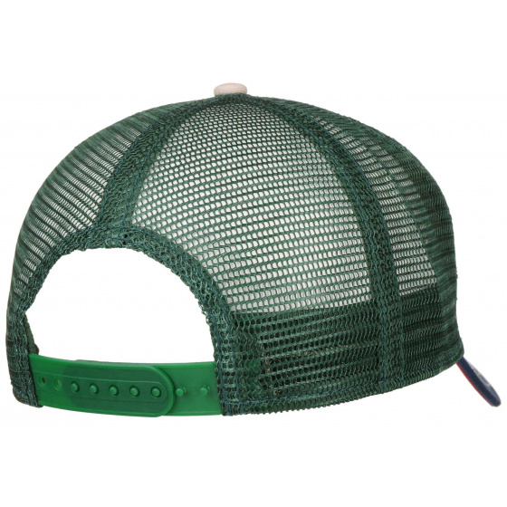 Great Plains Green & Blue Cotton Trucker Baseball Cap - Stetson Great Plains Green & Blue Cotton Trucker Baseball Cap - Stetson