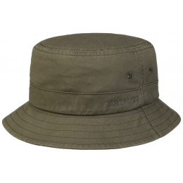 Cotton Twill Bucket Hat Olive UPF 40+ - Stetson