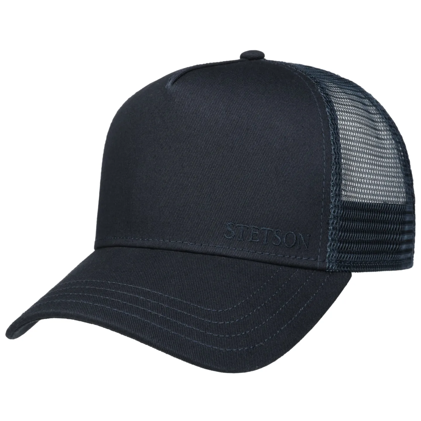 Navy Cotton Trucker Baseball Cap - Stetson Reference: 19664| Chapellerie Traclet