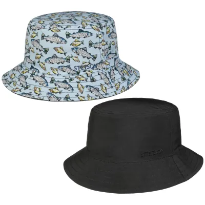 Augustine Reversible Cotton UPF 40+ Bucket Hat - Stetson Reference: 19681| Traclet Hat Shop