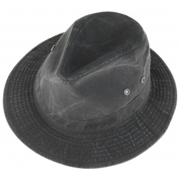 Traveller Virginia Hat Organic Cotton Black-Stetson