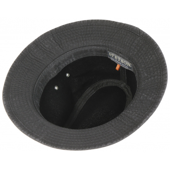 Chapeau Traveller Virginia Coton Biologique Noir UPF 40+ - Stetson Chapeau Traveller Virginia Coton Biologique Noir UPF 40+ - Stetson