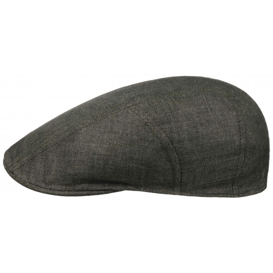 Stetson Madison Flat Cap Linen Olive UPF40+