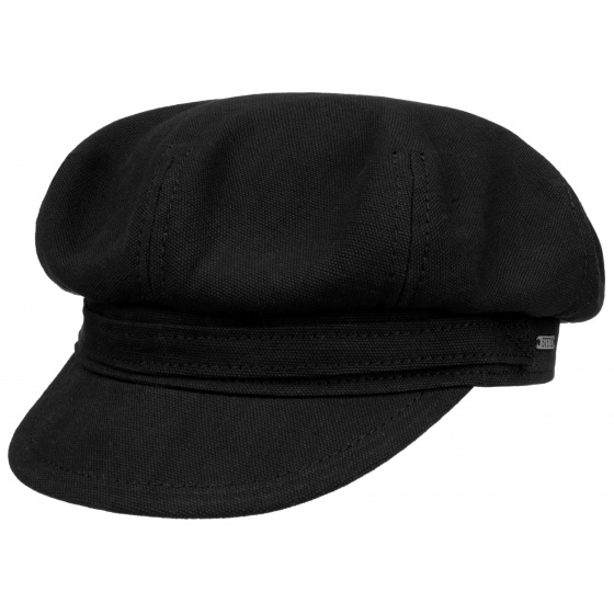 Black Cotton Newsboy Cap UPF 40+ - Stetson