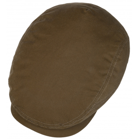 Casquette Plate Driver Coton Huilé Marron UPF 40+ - Stetson