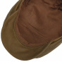 Brown Waxed Cotton Flat Driver Cap UPF 40+ - Stetson