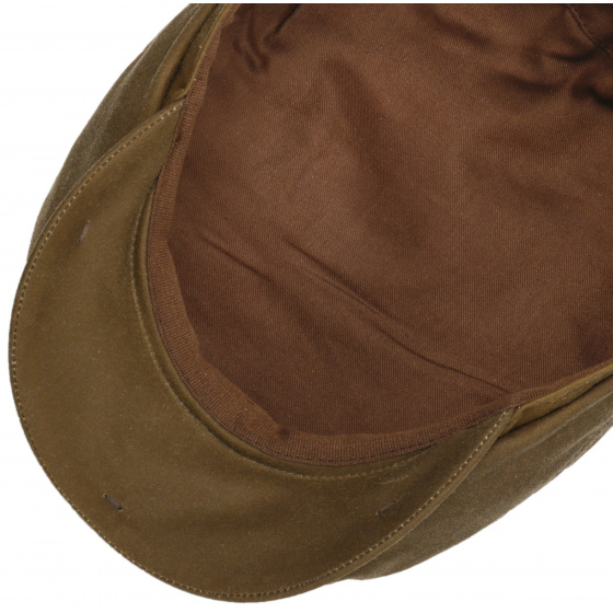 Casquette Plate Driver Coton Huilé Marron UPF 40+ - Stetson
