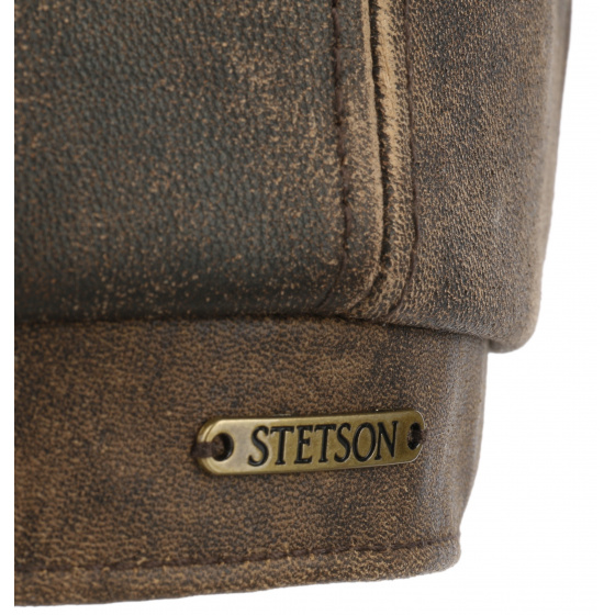 Casquette Hatteras Lambskin Cuir Marron - Stetson