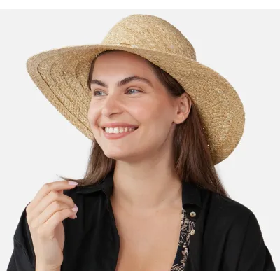 Beige Straw Bori Bori Wide Brim Hat - Barts Reference: 19738| Chapellerie Traclet