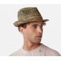 Anjar Paper Straw Trilby Hat Beige & Khaki - Barts