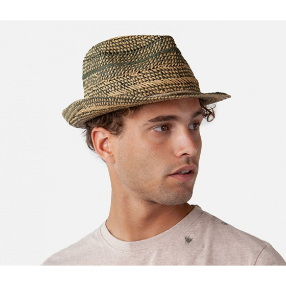 Chapeau Trilby Anjar Paille Papier Beige & Kaki - Barts