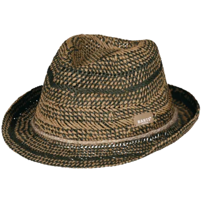 Chapeau Trilby Anjar Paille Papier Beige & Kaki - Barts