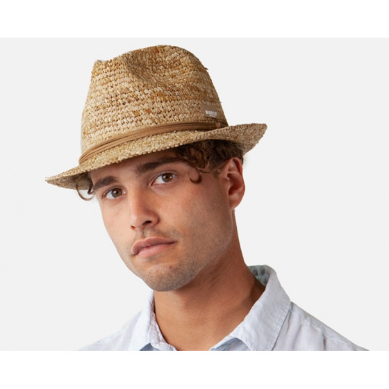 Natural Straw Orchilla Trilby Hat - Barts