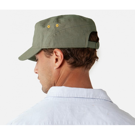 Montania Linen & Cotton Military Cap Sand - Barts