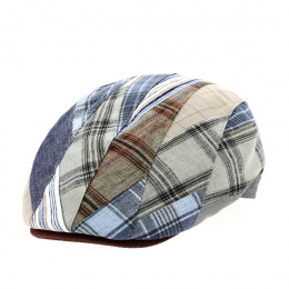 Pino Burgundy Patchwork Flat Cap - MTM