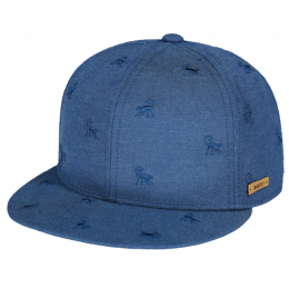 Kids' Blue Cotton Snapback Cap with Monkey Pauk - Barts