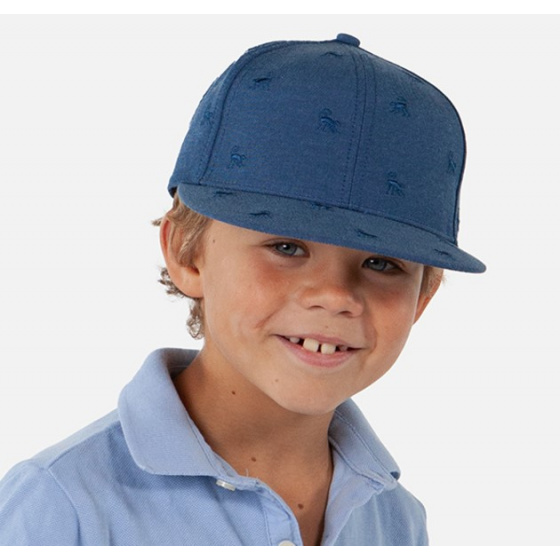 Casquette Enfant Snapback Pauk Singe Coton Bleue - Barts