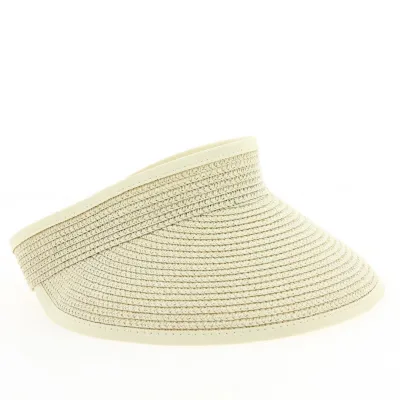 Winbeldon Paper Straw Visor Off-White - Traclet Reference: 8205 | Traclet Hatters