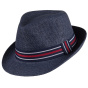 Blue Paper Straw Trilby Hat Nardo - Scippis