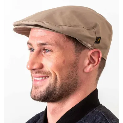 Casquette Plate Poplin Coton Beige - Hatman