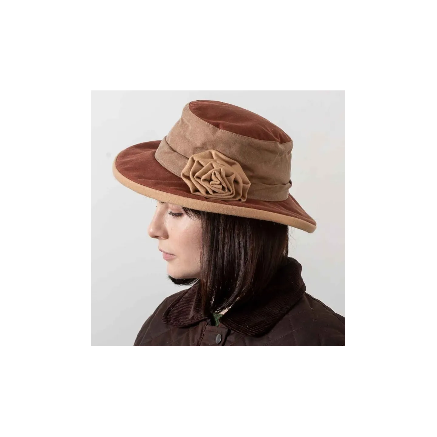 Grace Waterproof Oiled Cotton Hat - Hatman ref 19860 traclet hat shop