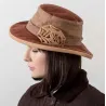 Chapeau Grace Coton Huilé Imperméable - Hatman réf 19860 chapellerie traclet