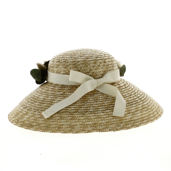 French Natural Straw Lampshade Hat - Traclet French Natural Straw Lampshade Hat - Traclet