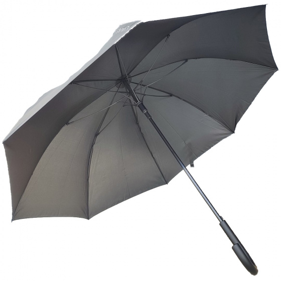 Parapluie Canne Long Semi Automatique noir a motif cœur - Esprit