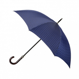 Parapluie Canne Léo Marine Finition Marinière - Piganiol