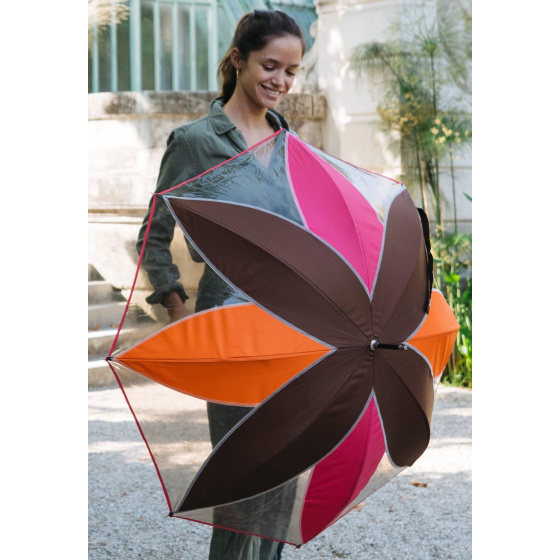 Parapluie Femme Transparent Rosace  - Piganiol