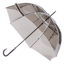 Transparent Smoked Umbrella with White Border - Piganiol