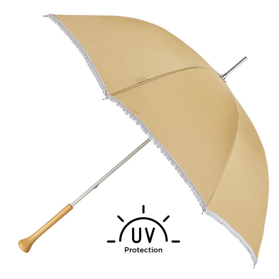 Delicacy Beige Parasol Umbrella UV UPF 50 - Piganiol