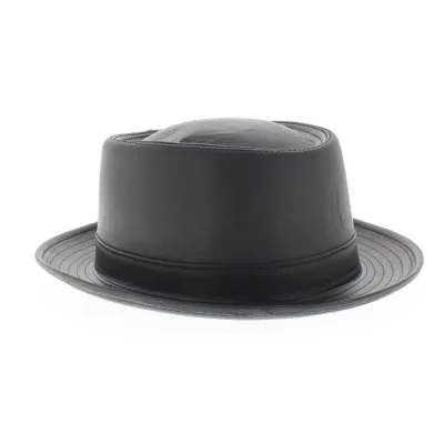 chapeau Pork Pie cuir
