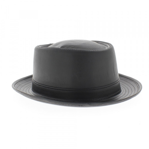 leather pork pie hat