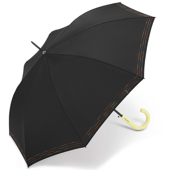 Black Rainbow Pop Long Walking Umbrella - Esprit