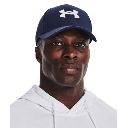 under armour blue cap with white logo