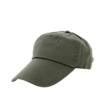 Casquette Baseball Coton Olive Longue Visière- Traclet