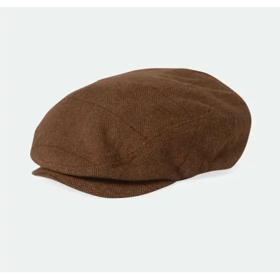 Brixton flat cap in brown and beige, with blue lines and ... ref/19962