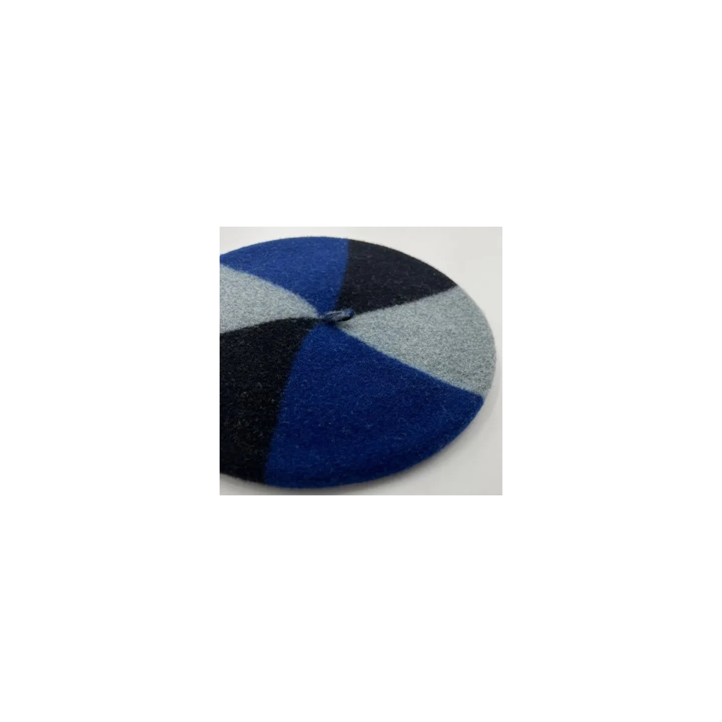 Béret Enfant Trio Bleu Noir & Gris - Le Béret Français  Reference : 19973| Chapellerie Traclet