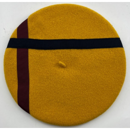 Classic Mustard Yellow Ribbons Beret - Le Béret Français