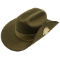 Khaki Fur Felt Military Hat - Akubra