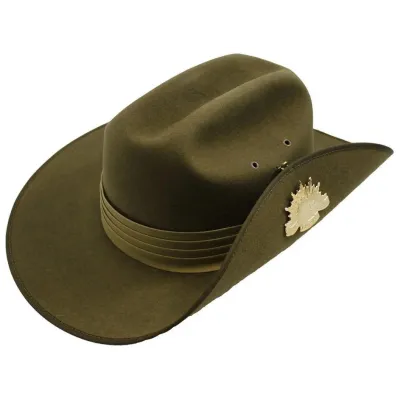 Chapeau Military Feutre Poil Kaki - Akubra