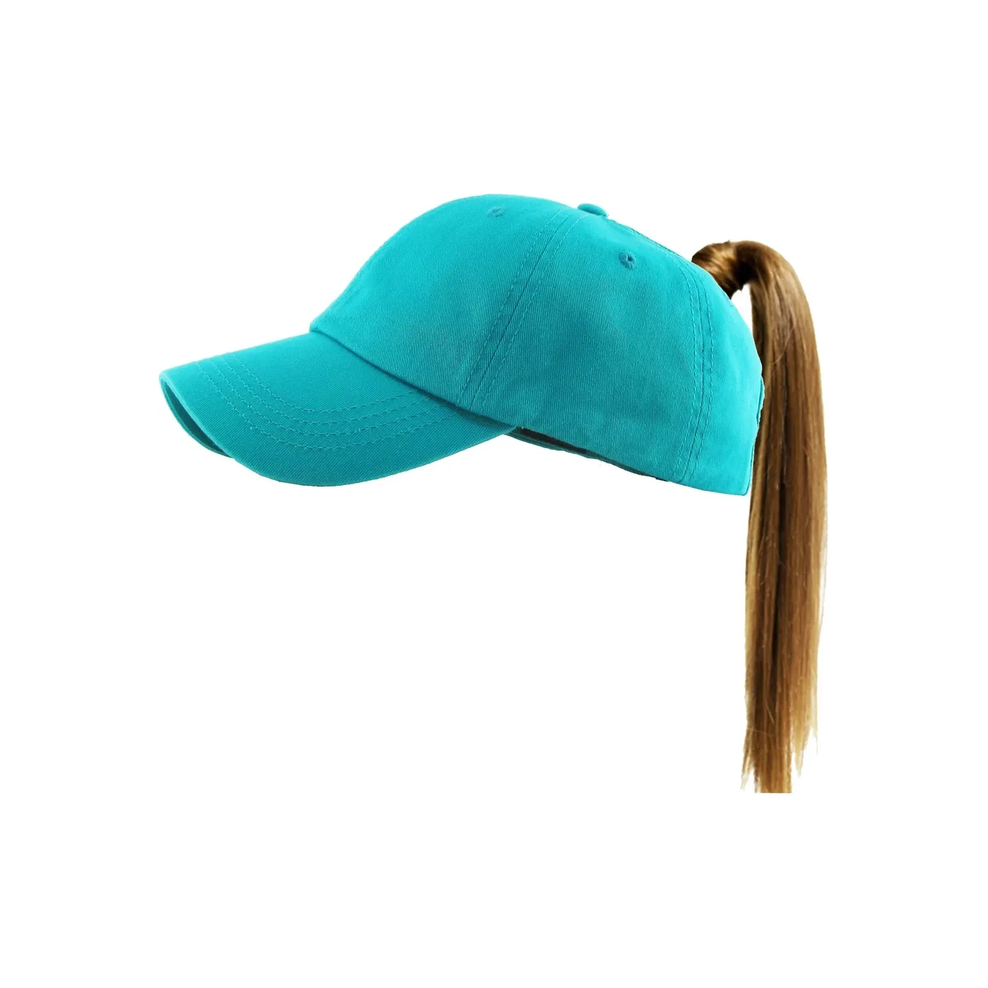Casquette Baseball Femme Ponytail Turquoise - Traclet  Reference : 19984| Chapellerie Traclet