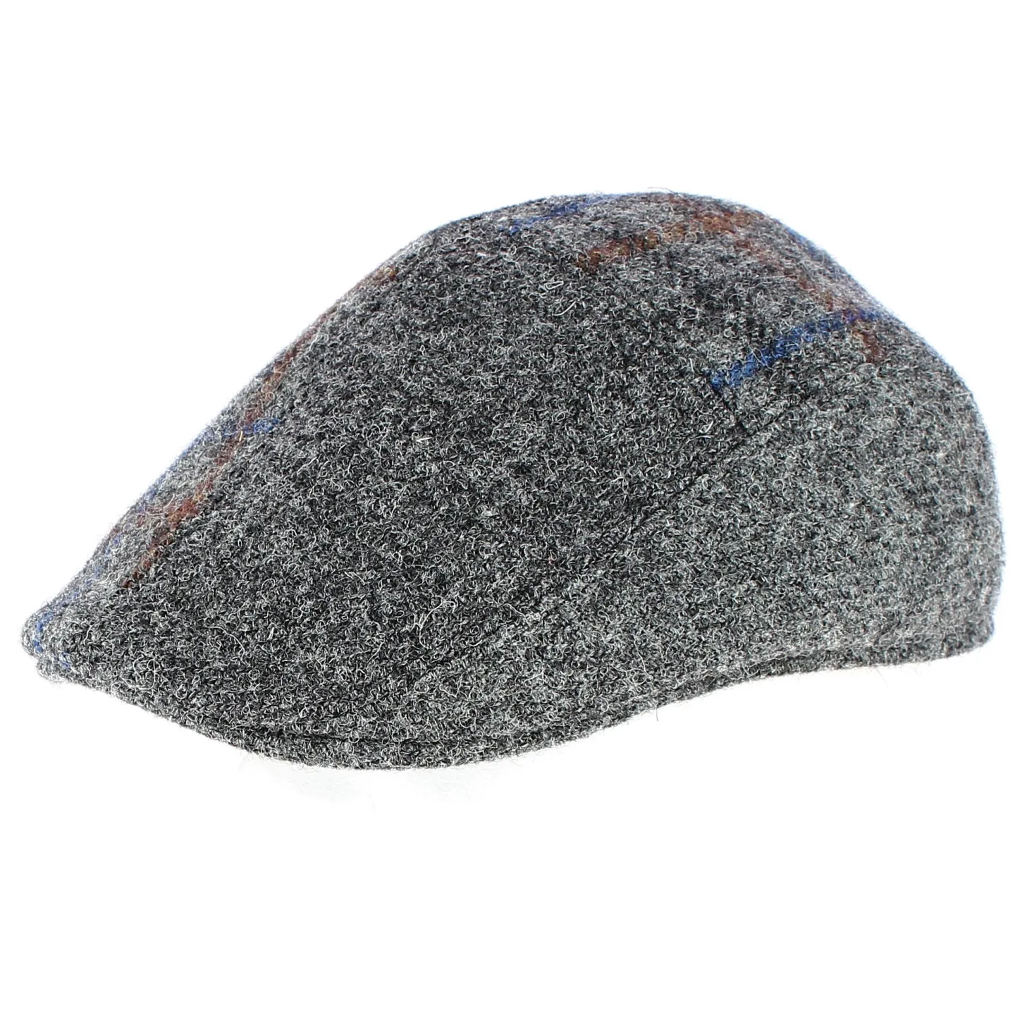 Flat Cap in Harris Tweed Ascot grey CRAMBES Reference: 54 | Traclet Hat Shop