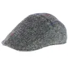 Flat Cap in Harris Tweed Ascot grey CRAMBES Reference: 54 | Traclet Hat Shop
