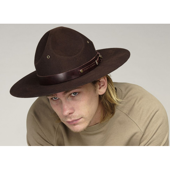 Brown Wool Felt Montana Scout Hat - Bailey