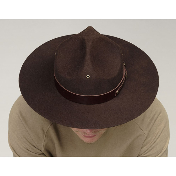 Brown Wool Felt Montana Scout Hat - Bailey